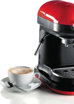 Ariete Siebträger-Espressomaschine Moderna Mit Kaffeemühle Und Aufschäumdüse, Rot/schwarz -KaffeeGlück Angebote 059e775a5966f33e688880a13009dab9