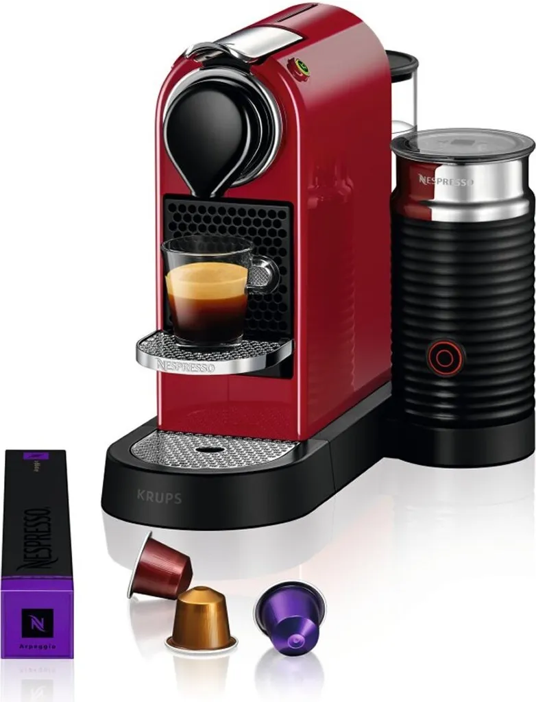 Krups XN7615.19 Nespresso Citiz & Milk Kaffeekapselmaschine (1260 Watt, Wassertankkapazität: 1l, Pumpendruck: 19 Bar) Rot 2 Krups XN7615.19 Nespresso Citiz & Milk Kaffeekapselmaschine (1260 Watt, Wassertankkapazität: 1l, Pumpendruck: 19 Bar) Rot – Bild 2