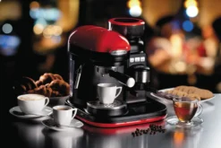 Ariete Siebträger-Espressomaschine Moderna Mit Kaffeemühle Und Aufschäumdüse, Rot/schwarz -KaffeeGlück Angebote 11cf9b15677d5279ed3f465705510ffe