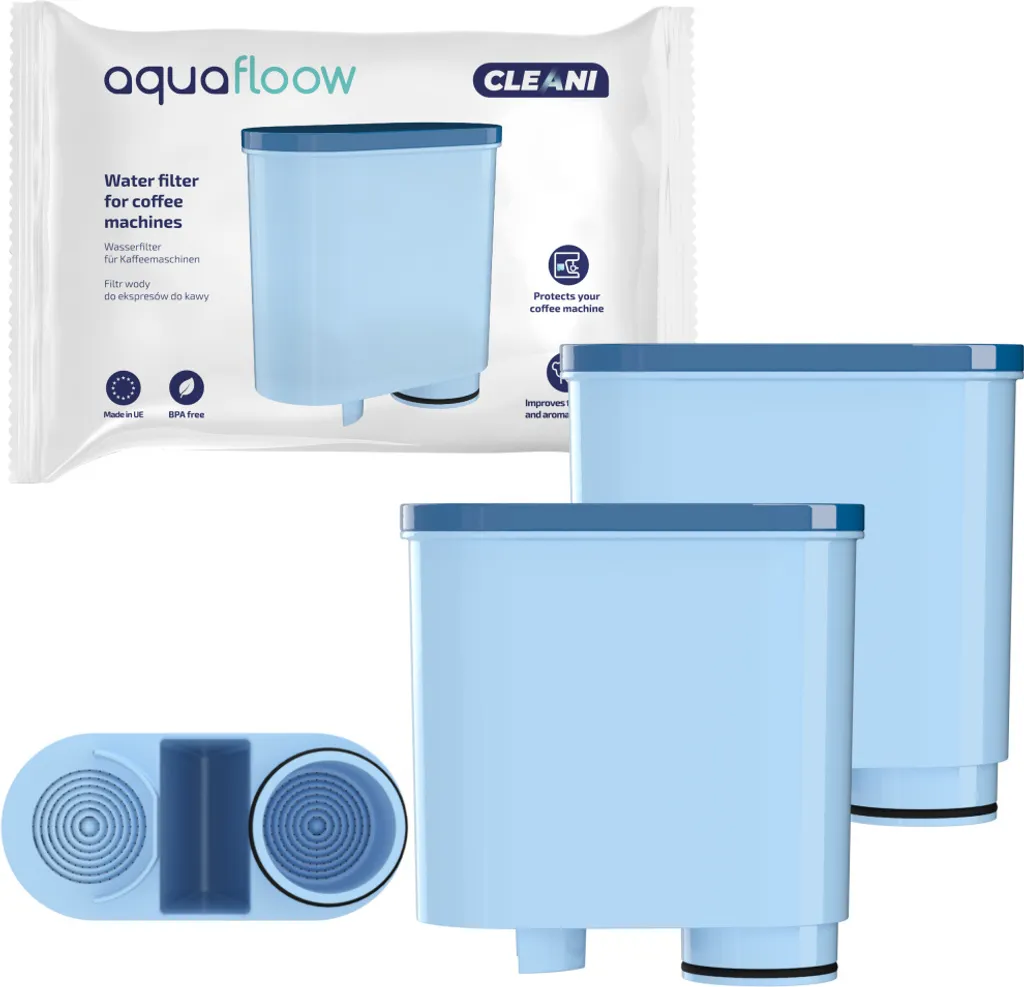 AquaFloow Set Für Philips/Saeco Kaffeemaschinen: 2x Wasserfilter, Reiniger/Reinigungsmittel 2 AquaFloow Set Für Philips/Saeco Kaffeemaschinen: 2x Wasserfilter, Reiniger/Reinigungsmittel – Bild 2