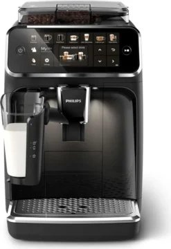 Philips Kaffeevollautomat 5400 Series, 12 Kaffeespezialitäten, LatteGo Milchsystem, Touchdisplay, Schwarz (EP5441/50)