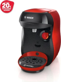 TASSIMO Kaffeekapselmaschine Happy TAS1003, Rot -KaffeeGlück Angebote 14713a9c90c917ef48715648bd609a08
