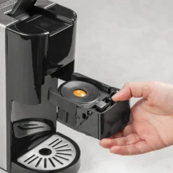 Princess 4-in-1 Multi-Kapsel-Kaffeemaschine 1450W 0,8L Schwarz Silbern -KaffeeGlück Angebote 18d8ebc9b81716b434e928e37ed1c06f