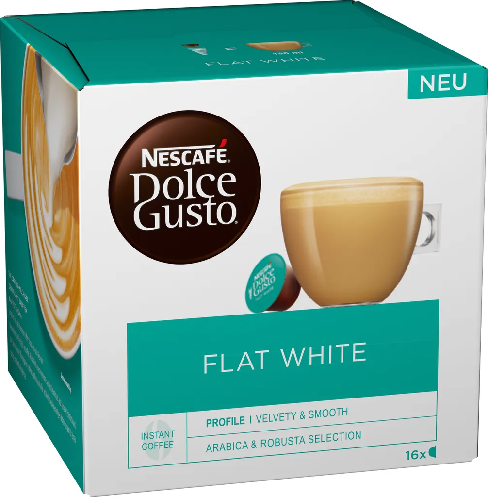 Nescafé® Nescafé Dolce Gusto Flat White | 16 Portionen 1 Nescafé® Nescafé Dolce Gusto Flat White | 16 Portionen