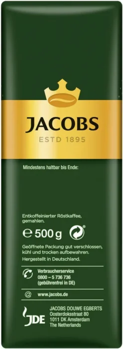 JACOBS Filterkaffee Krönung Entkoffeiniert 6 X 500 G Pulver- Röstkaffee Gemahlen -KaffeeGlück Angebote 1dd7fa501107f35300daee507b089713