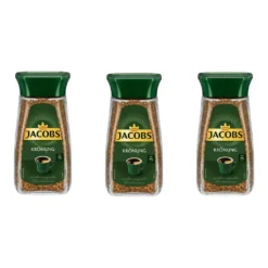 JACOBS Löskaffee Krönung 3 X 200g Gläser Löslicher Kaffee - 600g Instantkaffee