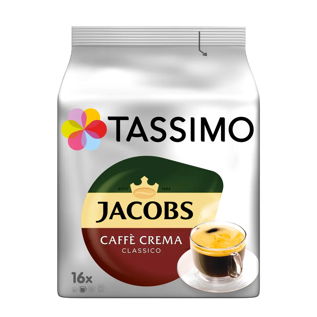 Tassimo Jacobs Caffè Crema Classico | 16 T Discs, Kaffeekapseln 1 Tassimo Jacobs Caffè Crema Classico | 16 T Discs, Kaffeekapseln