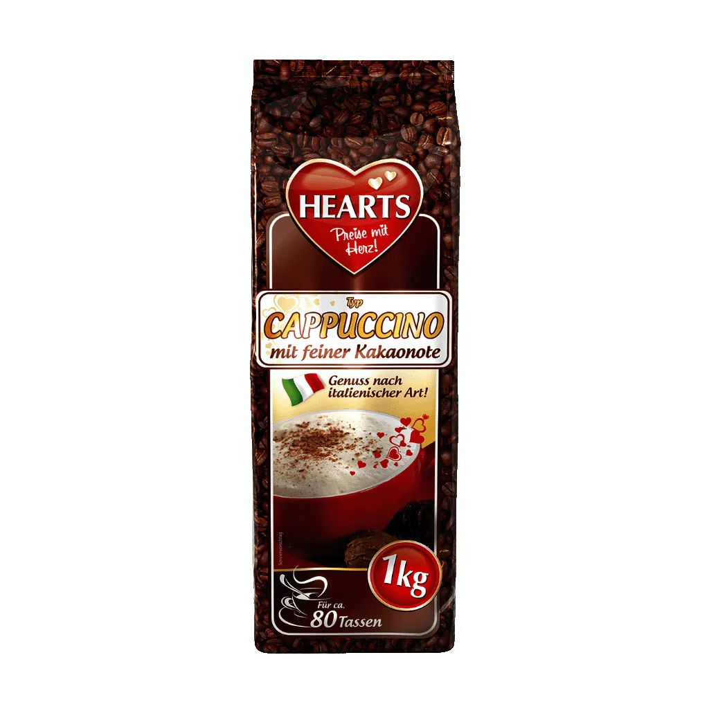 Hearts Cappuccino M.f.Kakaonote 1,0kg 2 Hearts Cappuccino M.f.Kakaonote 1,0kg – Bild 2