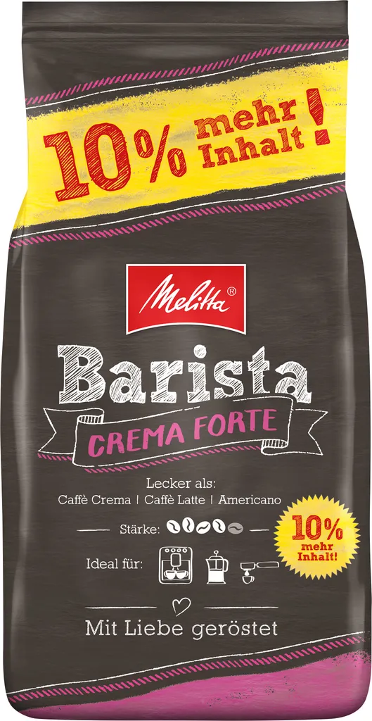 MELITTA Ganze Kaffeebohnen Barista Crema Forte 1100 G Kräftig Und Vollmundig 2 MELITTA Ganze Kaffeebohnen Barista Crema Forte 1100 G Kräftig Und Vollmundig – Bild 2