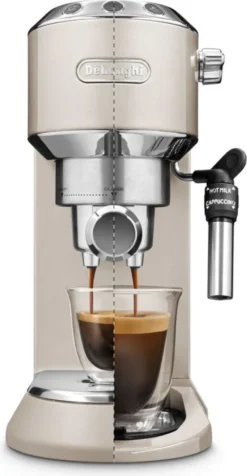 De'Longhi Delonghi Kaffeemaschine Dedica Metallics EC785.BG Pumpendruck 15 Bar, Eingebauter Milchaufschäumer, Manuell, 1300 W, Beige -KaffeeGlück Angebote 2eb20ec8c048c26c1dd88e99c6b1c10c