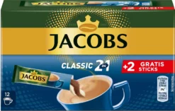 JACOBS Löskaffee Classic 2in1 Löslicher Kaffee 12 X 10+2 Sticks Instantkaffee -KaffeeGlück Angebote 30e1abe6ec9d3acb72632e60a49de7ae