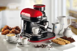 Ariete Siebträger-Espressomaschine Moderna Mit Kaffeemühle Und Aufschäumdüse, Rot/schwarz -KaffeeGlück Angebote 31fc9a2313f69f9d9210147e4769ddce