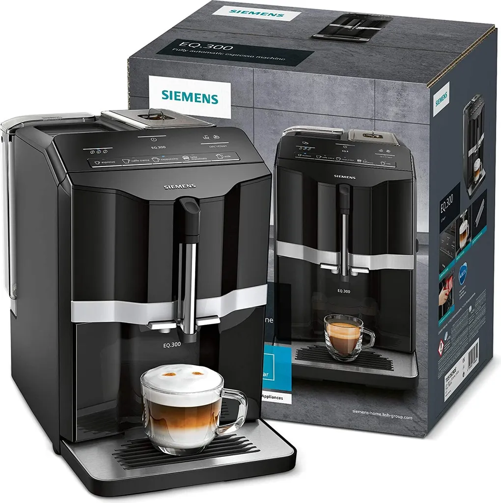 Siemens EQ.300 Kaffeevollautomat TI351509DE, Kompakte Größe, Einfache Bedienung, 1.300 Watt, Schwarz 2 Siemens EQ.300 Kaffeevollautomat TI351509DE, Kompakte Größe, Einfache Bedienung, 1.300 Watt, Schwarz – Bild 2