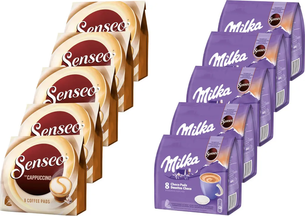 SENSEO Pads Typ Cappuccino & Milka Schoko - 80 Getränke UTZ- 1 SENSEO Pads Typ Cappuccino & Milka Schoko - 80 Getränke UTZ-