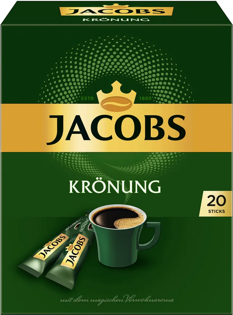 JACOBS Löskaffee Krönung 16 X 20 Sticks Löslicher Kaffee Instantkaffee 320 Getränke 3 JACOBS Löskaffee Krönung 16 X 20 Sticks Löslicher Kaffee Instantkaffee 320 Getränke – Bild 3