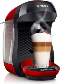 TASSIMO Kaffeekapselmaschine Happy TAS1003, Rot -KaffeeGlück Angebote 3bfe5c993513113552902c8086d0bb50