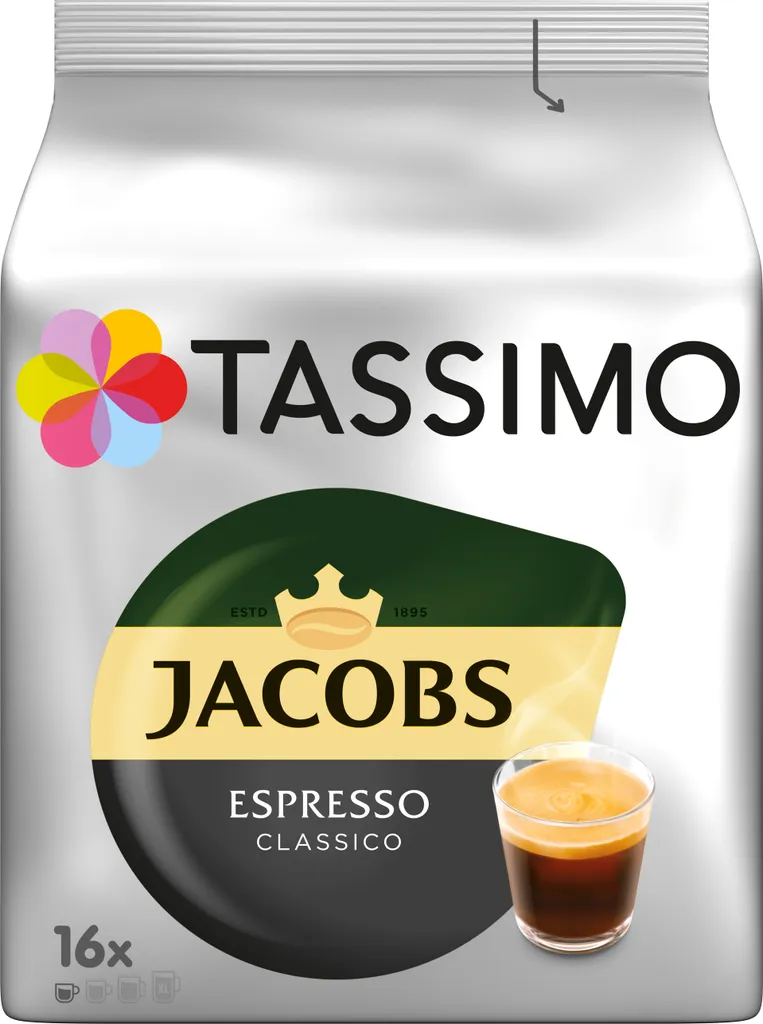 Tassimo Jacobs Espresso Classico | 16 T Discs, Kaffeekapseln 1 Tassimo Jacobs Espresso Classico | 16 T Discs, Kaffeekapseln