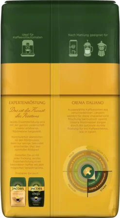 JACOBS Kaffeebohnen Expertenröstung Crema Italiano 3 Kg Geröstete Bohnen+ 1 Jacobs Barista Becher+ 1 Dose -KaffeeGlück Angebote 4358c430c1e706556883ad4a8c67afaa