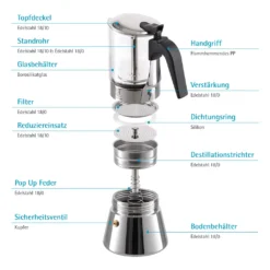 GRÄWE Espressokocher Mit Glaskanne, 6 Tassen 18 GRÄWE Espressokocher Mit Glaskanne, 6 Tassen -KaffeeGlück Angebote 43ec1a5d5af17964588b147d2d5fe6c9