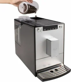 MELITTA E950-666 - Automatische Kaffeemaschine Solo Pure Silver - 1400 W - 3 Intensitätseinstellungen - 125 G Bohnenbehälter -KaffeeGlück Angebote 47d43e8e3ebb1114318fa9dbbff9121e