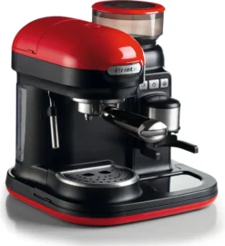 Ariete Siebträger-Espressomaschine Moderna Mit Kaffeemühle Und Aufschäumdüse, Rot/schwarz -KaffeeGlück Angebote 4d20dfd975d2ea9184f2fcc8e5beb3c5