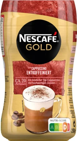 Nescafé® Nescafé Gold Typ Cappuccino Entkoffeiniert | 250g Dose 19 Nescafé® Nescafé Gold Typ Cappuccino Entkoffeiniert | 250g Dose -KaffeeGlück Angebote 4e0450211f47945a6ec14f4b696cfebc