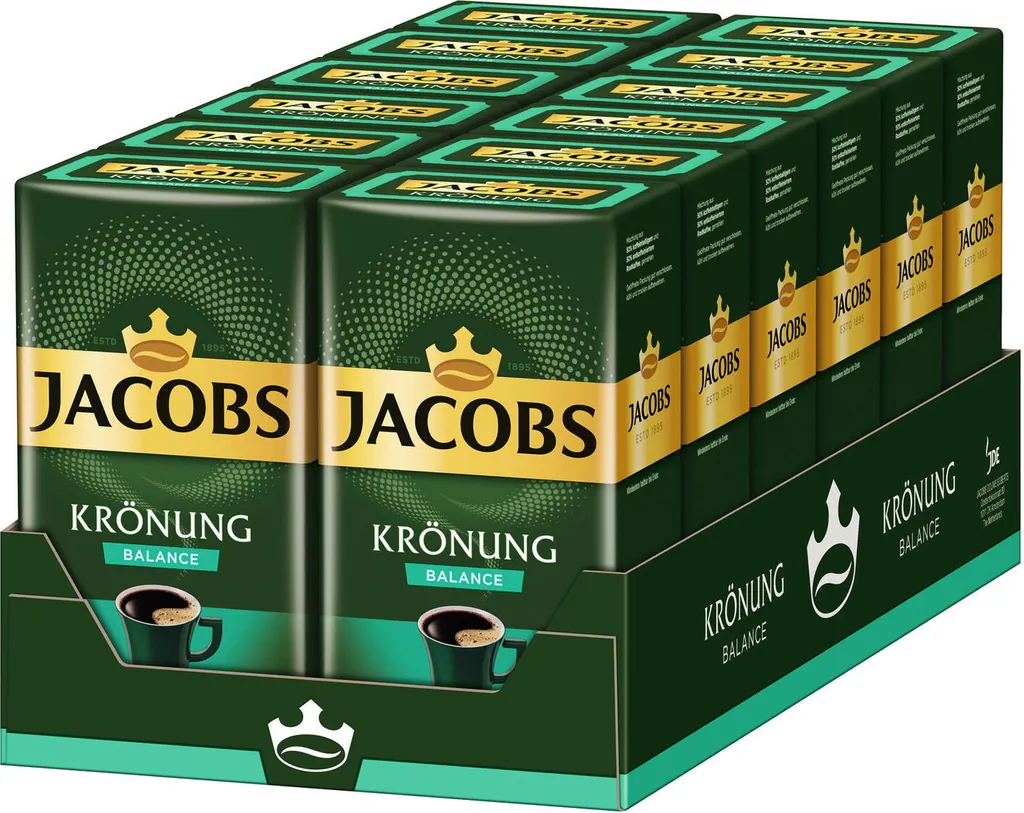 JACOBS Krönung Balance Filterkaffee 12 X 500 G Gemahlener Röstkaffee 2 JACOBS Krönung Balance Filterkaffee 12 X 500 G Gemahlener Röstkaffee – Bild 2