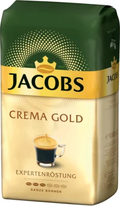 JACOBS Kaffeebohnen Expertenröstung Crema Gold 3 Kg Geröstete Bohnen+ 1 Jacobs Barista Becher+ 1 Dose -KaffeeGlück Angebote 5b5c0e1023b4f535e09a217ea741c9a7