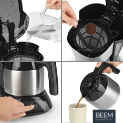 BEEM Filter Kaffeemaschine Thermo Permanentfilter 900W Filterkaffee Edelstahl -KaffeeGlück Angebote 69903d9b9cd8c6c78ec9eadc474e1230