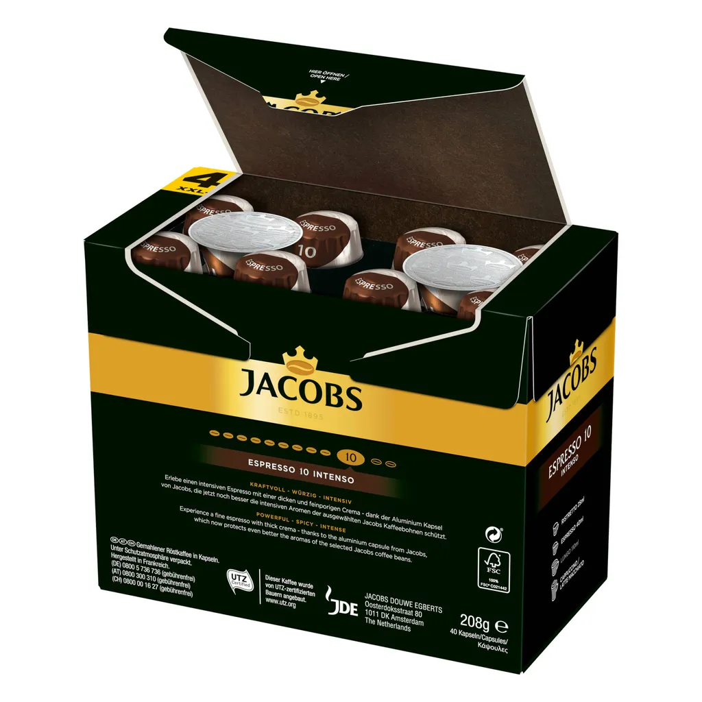JACOBS Kapseln Espresso Intenso 5 X 40 Nespresso®* Kompatible Kaffeekapseln 7 JACOBS Kapseln Espresso Intenso 5 X 40 Nespresso®* Kompatible Kaffeekapseln – Bild 7