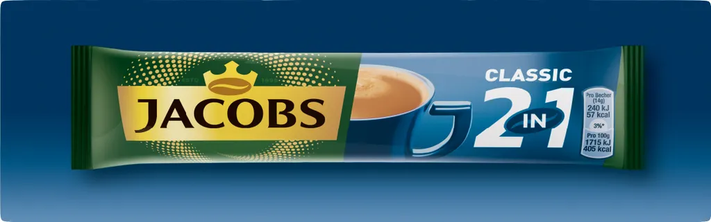 Jacobs Classic 2in1 Sticks | Löslicher Kaffee | 10 Portionen 1 Jacobs Classic 2in1 Sticks | Löslicher Kaffee | 10 Portionen