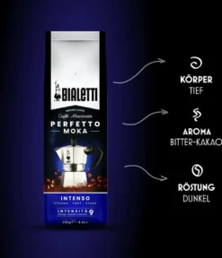 Bialetti Perfetto Moka Stark 250 G, 250 G, Dunkle Röstung, Kaffee, 30% Arabica, 70% Robust, Tasche 9 Bialetti Perfetto Moka Stark 250 G, 250 G, Dunkle Röstung, Kaffee, 30% Arabica, 70% Robust, Tasche -KaffeeGlück Angebote 6e646dccf3d7bd6e2ba8a7d1b5c29e2a