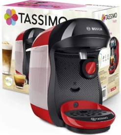 TASSIMO Kaffeekapselmaschine Happy TAS1003, Rot -KaffeeGlück Angebote 71d7d1c3ef8a8a2588b15c92a879d628