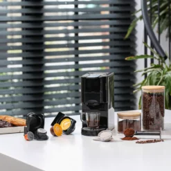 Princess 4-in-1 Multi-Kapsel-Kaffeemaschine 1450W 0,8L Schwarz Silbern -KaffeeGlück Angebote 755ba051e7ac6375b9fd044be6af8f00