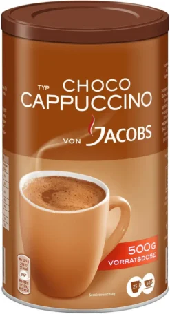 JACOBS Typ Choco Cappuccino 6 X 500 G Cappuccinopulver Löslich 6 Dosen -KaffeeGlück Angebote 767655cdc72730d5573dca77c48c5a19