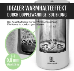Bjørn Liebdhal French Press Edelstahl Kaffeemaschine Auch Für Camping : 0.6 Liter -KaffeeGlück Angebote 778d03e1698cf02462e28806679b215a