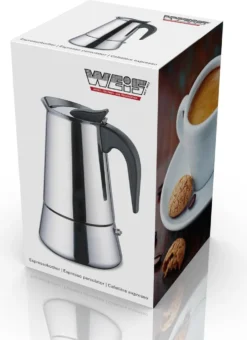 Weis 16979 Espressokocher 9 Tassen, Silber -KaffeeGlück Angebote 7c9f062332e21bada713691de0fb742a