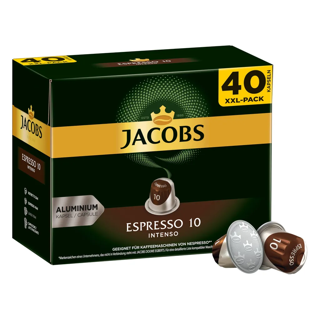 JACOBS Kapseln Espresso Intenso 5 X 40 Nespresso®* Kompatible Kaffeekapseln 3 JACOBS Kapseln Espresso Intenso 5 X 40 Nespresso®* Kompatible Kaffeekapseln – Bild 3