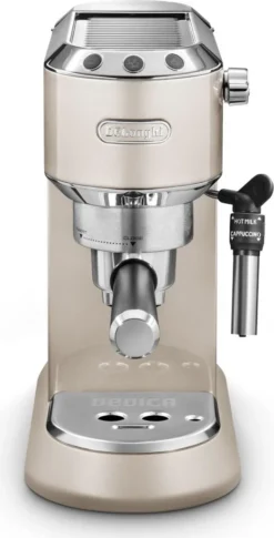 De'Longhi Delonghi Kaffeemaschine Dedica Metallics EC785.BG Pumpendruck 15 Bar, Eingebauter Milchaufschäumer, Manuell, 1300 W, Beige -KaffeeGlück Angebote 85edf933c21286dcf09e4eede546f19c