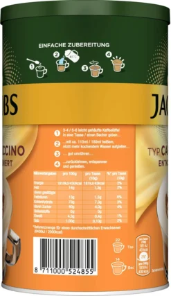 JACOBS Typ Cappuccino Entkoffeiniert 8 Dosen (8 X 220 G) 6 JACOBS Typ Cappuccino Entkoffeiniert 8 Dosen (8 X 220 G) -KaffeeGlück Angebote 8705588e449213c2fd53dcb54e40fe1c