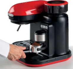 Ariete Siebträger-Espressomaschine Moderna Mit Kaffeemühle Und Aufschäumdüse, Rot/schwarz -KaffeeGlück Angebote 876ecdd6eb6364f1630856a0568ba46c