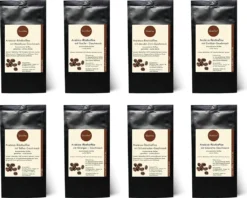 8 X Verschiedene Kaffee Mit Geschmack Als Kaffee Probierset Oder Kaffee Geschenkset - Gemahlen