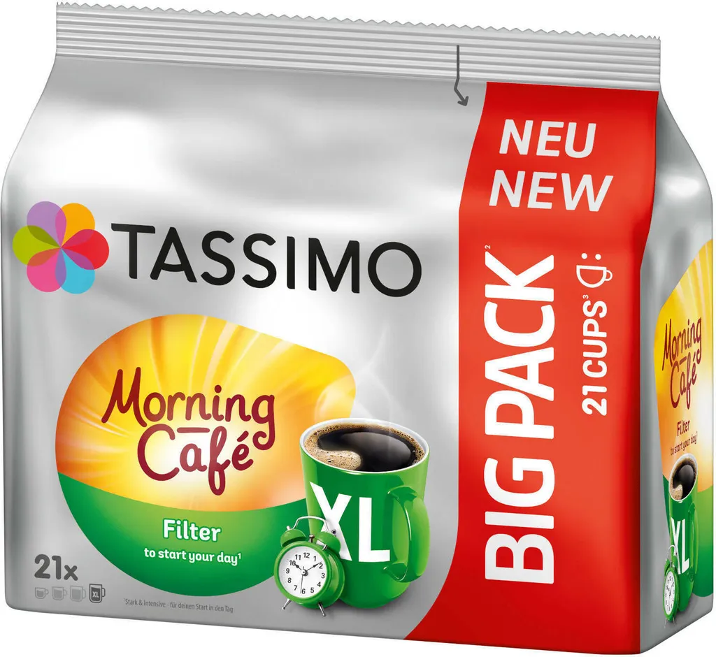 TASSIMO Kapseln Morning Café Filter XL T Discs 1 Packung - 21 Getränke Kaffeekapseln 5 TASSIMO Kapseln Morning Café Filter XL T Discs 1 Packung - 21 Getränke Kaffeekapseln – Bild 5