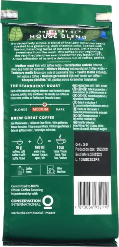 Starbucks House Blend Medium Roast Gemahlener Filterkaffee 200g 12 Starbucks House Blend Medium Roast Gemahlener Filterkaffee 200g -KaffeeGlück Angebote 91a8d4ae40392ebfe8747b42f1279662