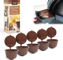 5x Wiederverwendbare Dolce Gusto Kaffeetasse - Umweltfreundlich - Nachhaltig - Kaffeetassen Kapseln - Nachfüllbare Kaffeekapseln - Kaffeekapsel - Dolce Gusto