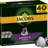 JACOBS Kapseln Nespresso®* Kompatibel 2 X 40 Lungo 8 Intenso + 2 X 40 Espresso 10 Intenso XXL-Pack - Insgesamt 160 Getränke