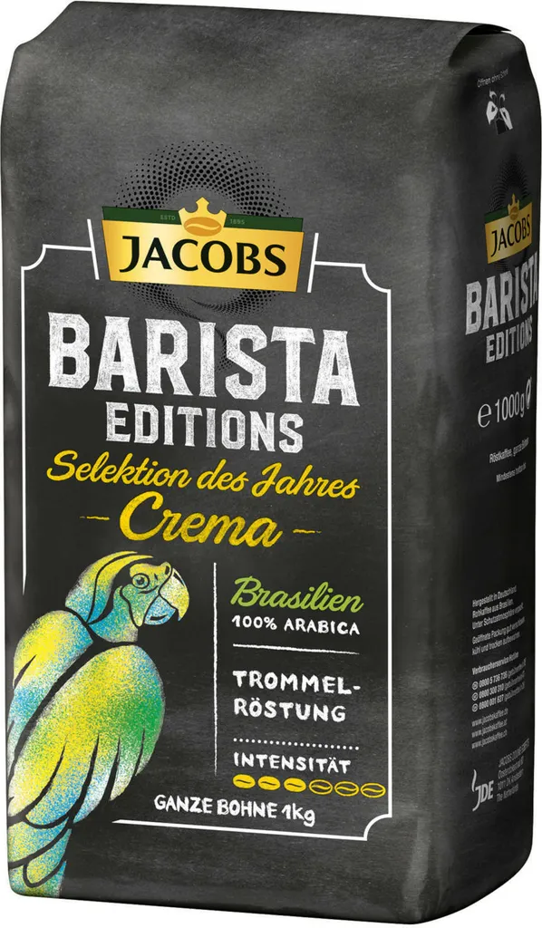 Jacobs Barista Editions Selektion Des Jahres Brasilien, Bohnenkaffee, Ganze Bohnen, Röstkaffee, Kaffeebohnen, 1000 G 1 Jacobs Barista Editions Selektion Des Jahres Brasilien, Bohnenkaffee, Ganze Bohnen, Röstkaffee, Kaffeebohnen, 1000 G