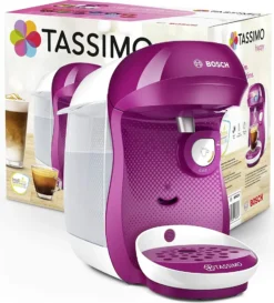 Bosch TASSIMO HAPPY Wild Purple +20 € Gutschein 1400 Watt 0,7 Liter Wassertank -KaffeeGlück Angebote a374b651e40e540adf9056af6e451fef