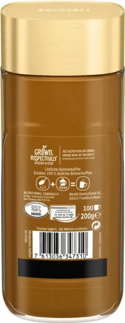 Nescafé® Nescafé Gold Crema | Löslicher Kaffee | 200g-Glas -KaffeeGlück Angebote a80ba34d8f8349e86635a7afb0fc2285