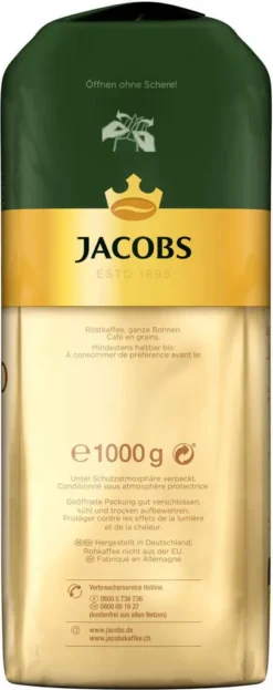 JACOBS Kaffeebohnen Expertenröstung Crema Gold 3 Kg Geröstete Bohnen+ 1 Jacobs Barista Becher+ 1 Dose -KaffeeGlück Angebote adee64c1de8f7e0578b469b14199ac03